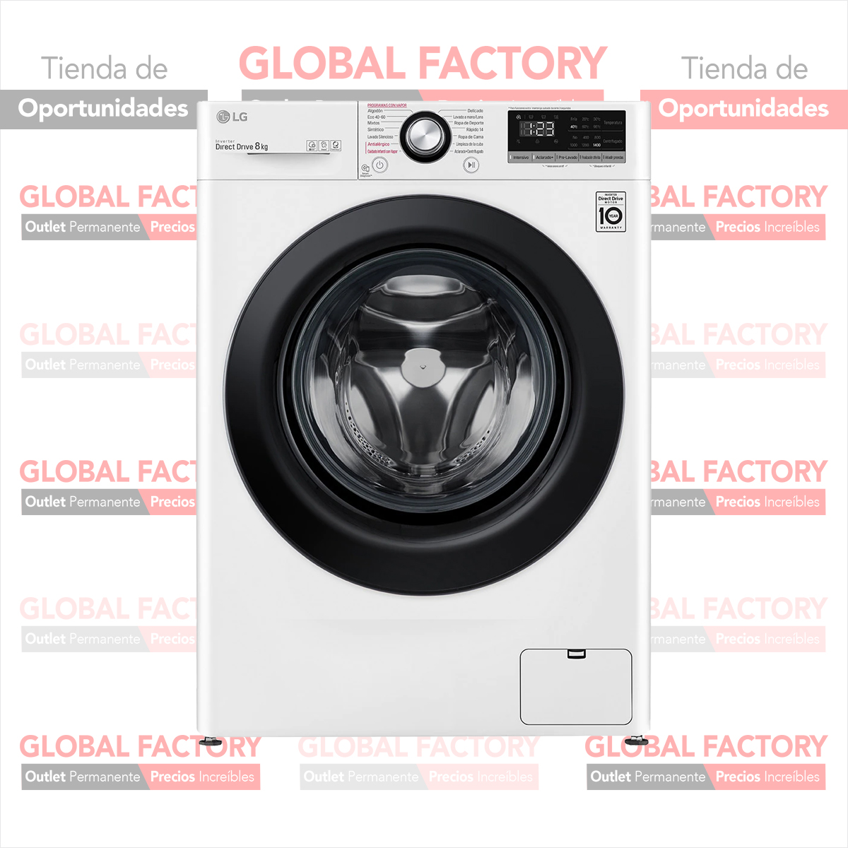 Tacto Recuento Producción LAVADORA LG F4WV3008S6W – Outlet Global Factory
